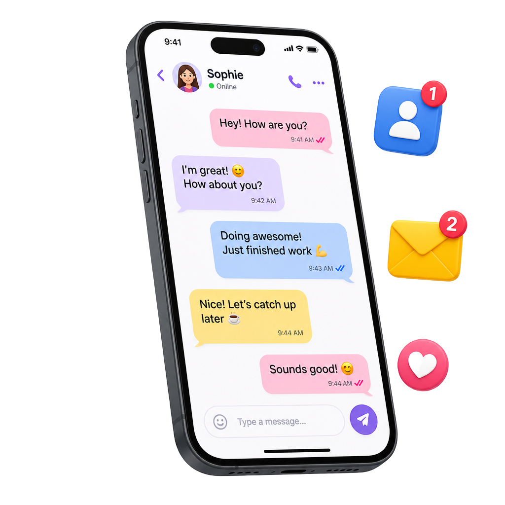 Sitterz messaging mockup